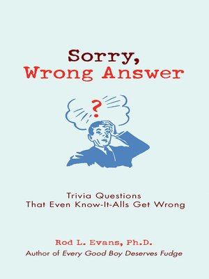 cover image of Sorry, Wrong Answer